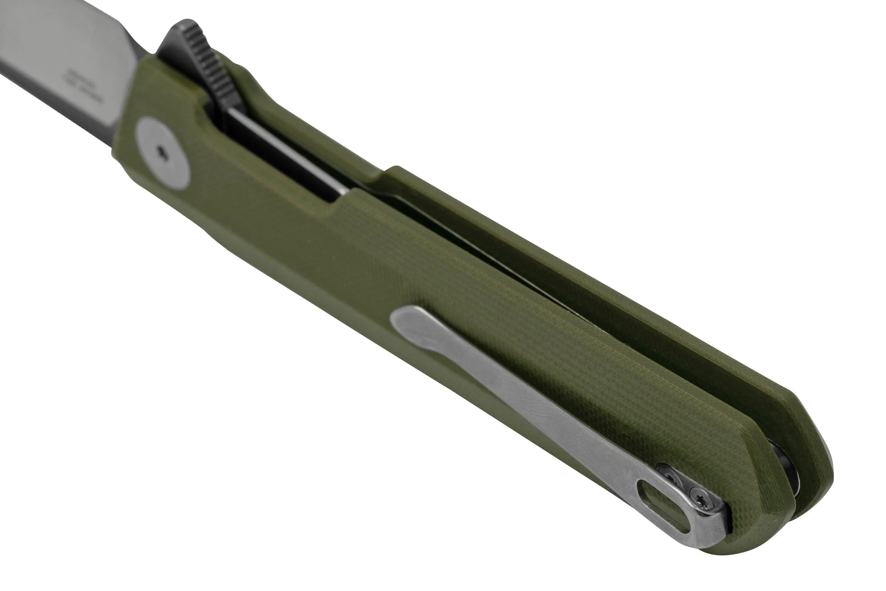 Bestechman Dundee BMK01E, OD Green, Satin D2 And Black Coating, couteau de poche, Ostap Hel design