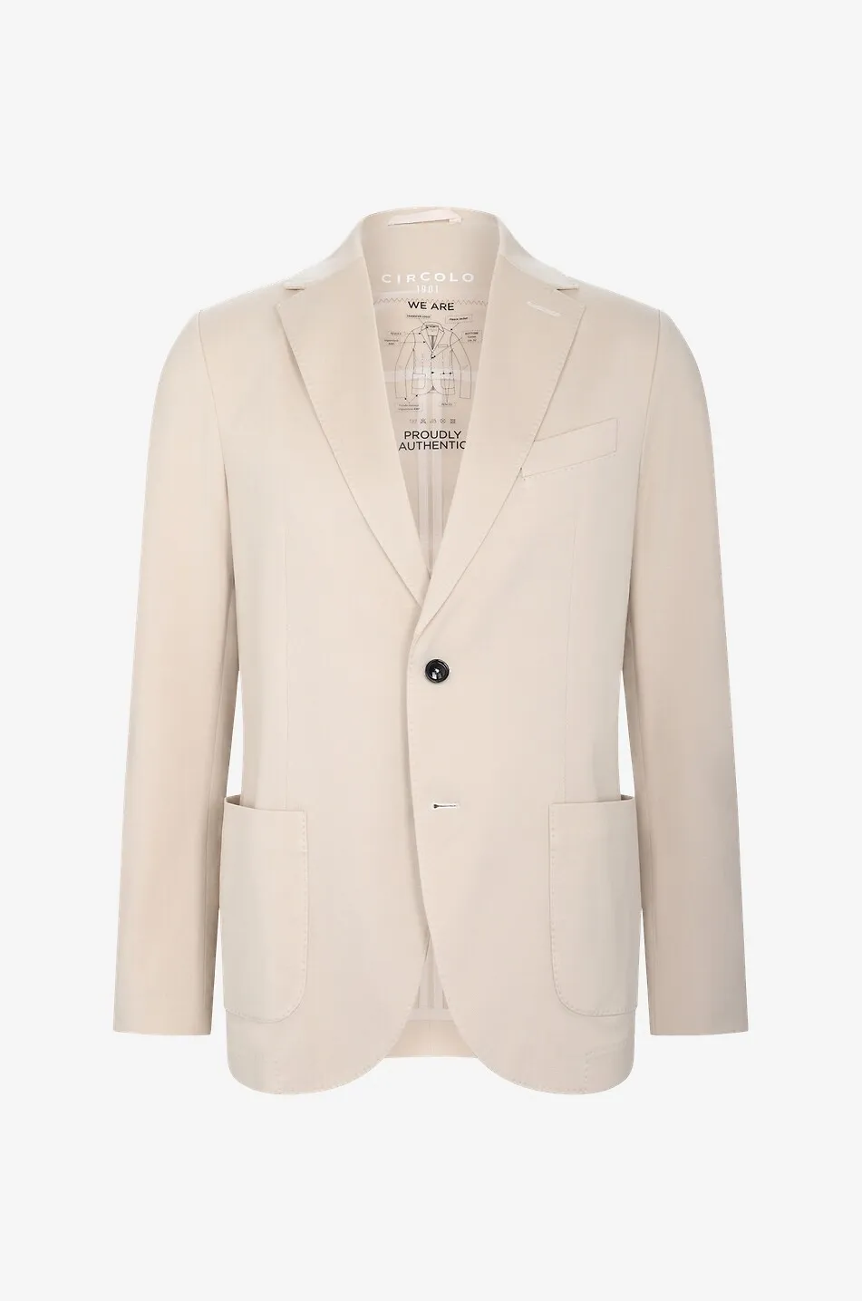 Blazer en coton piqué à boutonnage simple