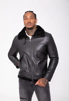 Blouson avec col fourrure