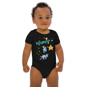 Body en coton bio bébé Licorne Happy