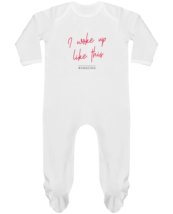 Body Pyjama Bébé I woke up like this - Amazing par Folie douce
