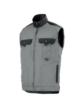 Body-warmer de travail Homme personnalisable gris et noir