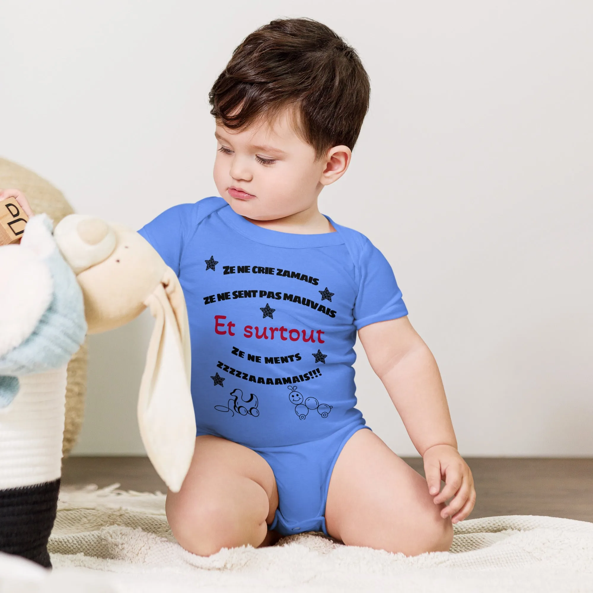 Body à manches courtes bébé Ze ne ment zamais