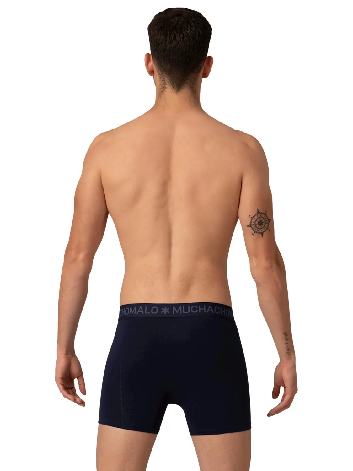 Boxer Muchachomalo Homme Short Solide Blue/Blue/Black 2 (3-Pièces)
