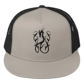 Casquette Trucker Dragon tribal noir