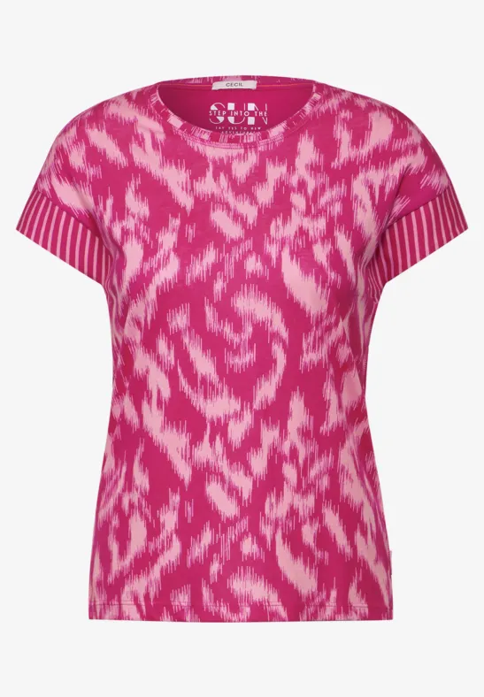 CECIL T-shirt avec mélange d'imprimés 