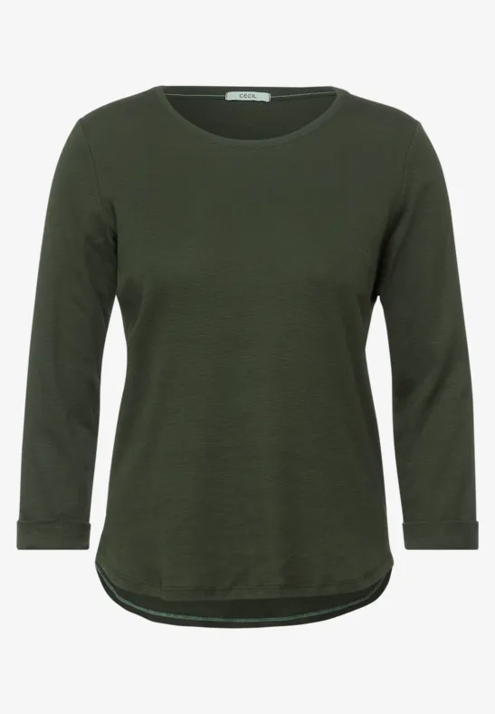 CECIL T-shirt de couleur unie 