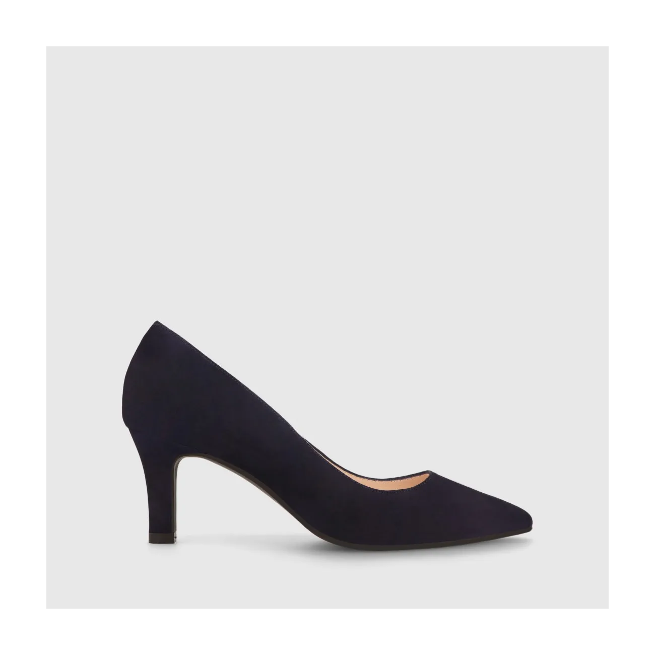 Chaussure de salon Maide-go en daim de couleur bleu marine  | LODI Chaussures de femme en ligne.
