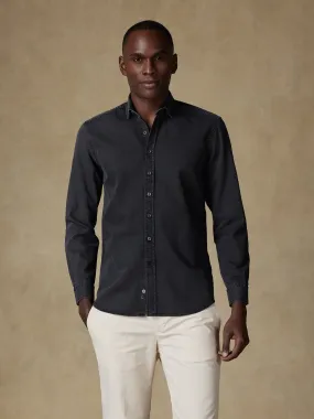 Chemise cintrée Gustav en denim carbone 