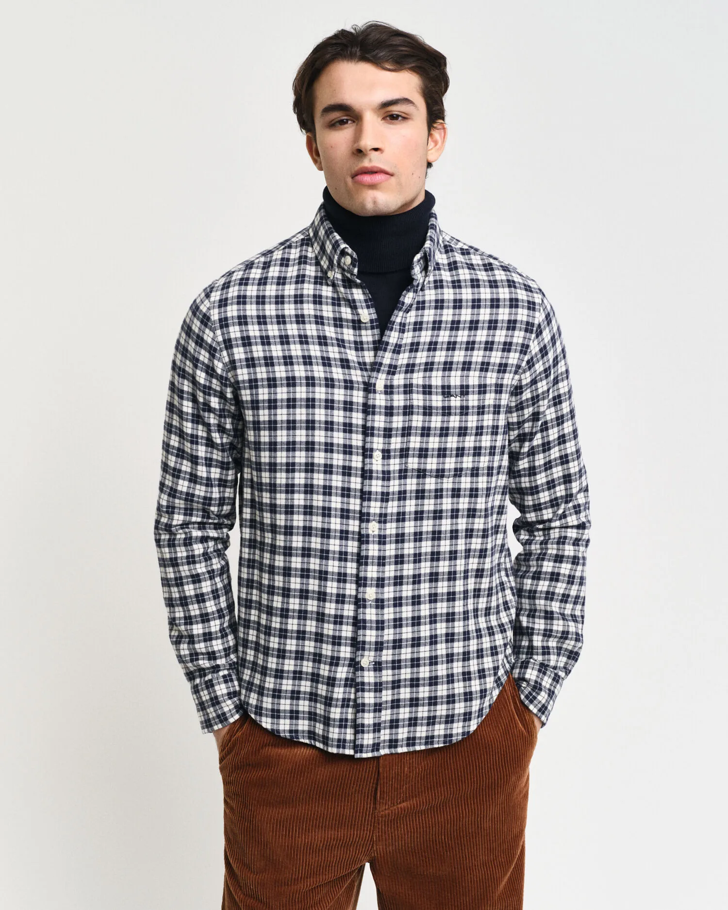 Chemise regular fit en flanelle à carreaux