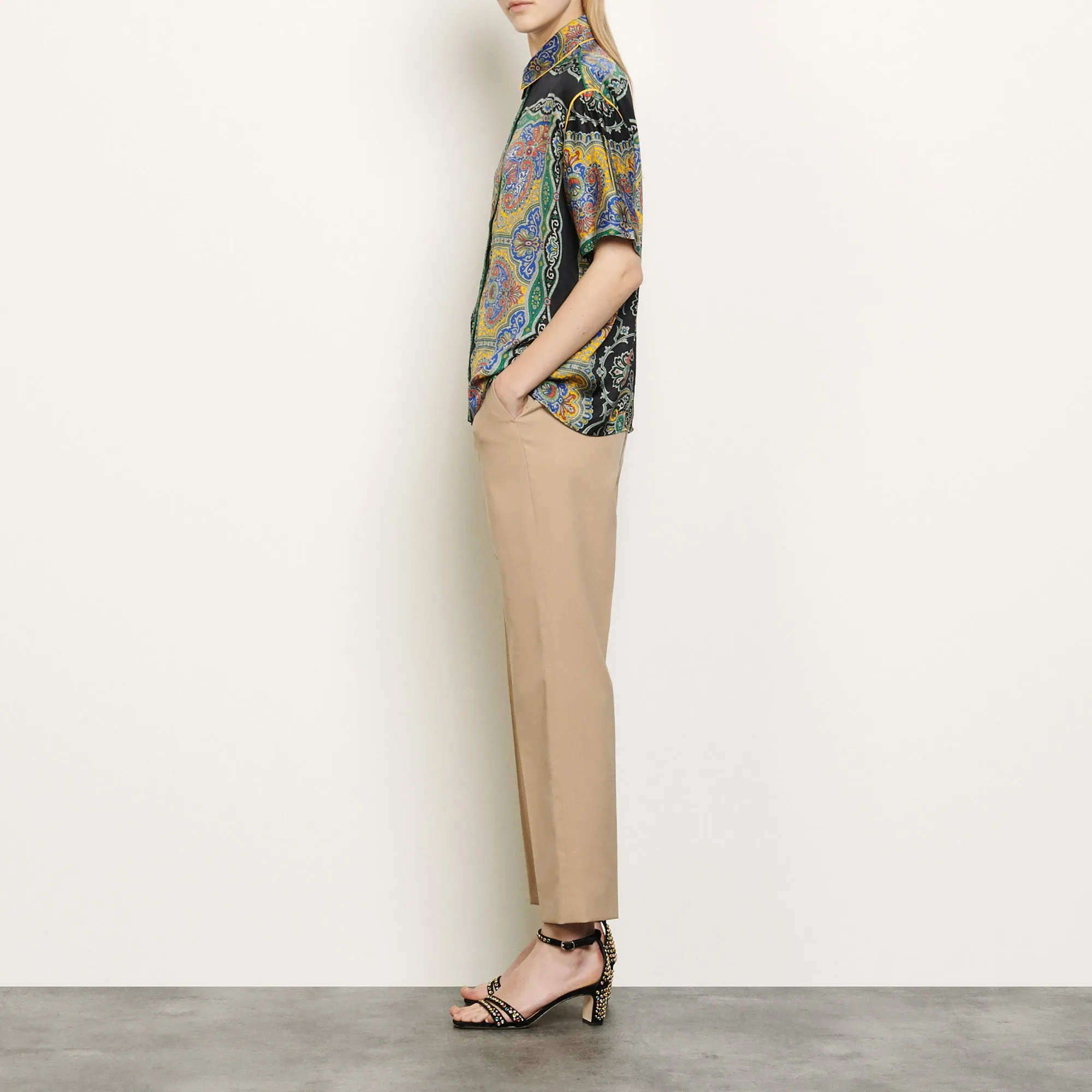 Chemise à manches courtes imprimée