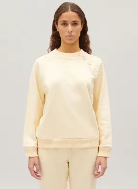 CLAUDIE PIERLOT  Sweatshirt drit col rond en coton - Beige