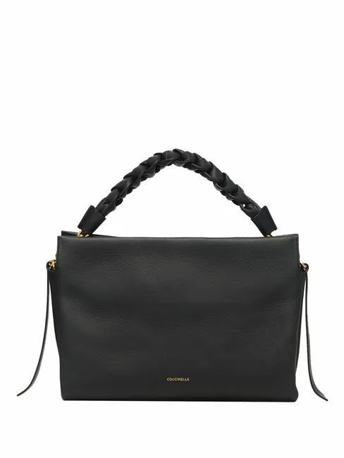 Coccinelle Boheme Sac À Main, Avec Bandoulière, En Cuir Noir/Cuir - Achetez À Prix Outlet!