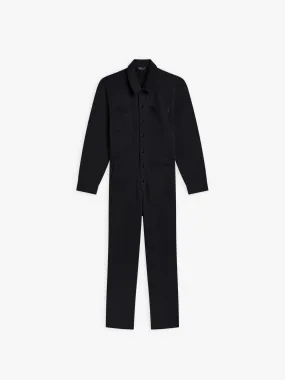 combinaison en molleton de coton noir
