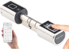 Cylindre de porte électronique à lecteur d'Empreinte et fonction Bluetooth | Antivols 