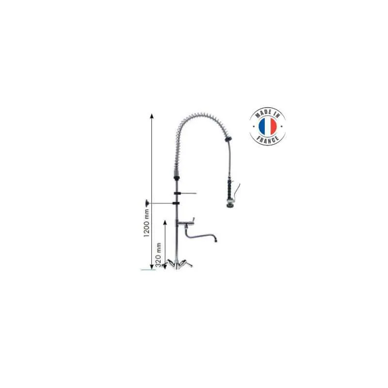 Douchette mélangeuse avec robinet de puisage a bec orientable Sofinor