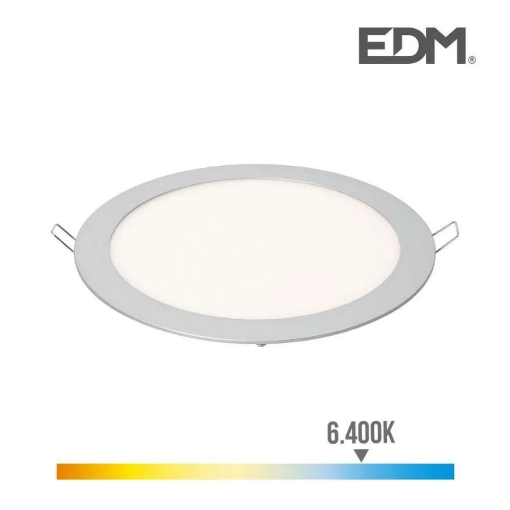 Downlight led 20w rond Ø19,5cm chromé blanc du jour 6400k
