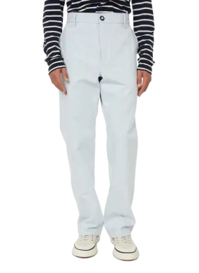 GUNTHER  Pantalon droit en coton - Bleu