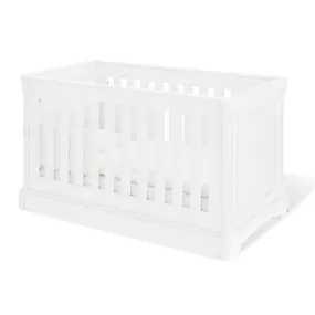 Lit bébé évolutif Pinolino Emilia - Blanc - 70x140 cm - Sommier réglable - Côtés de conversion inclus