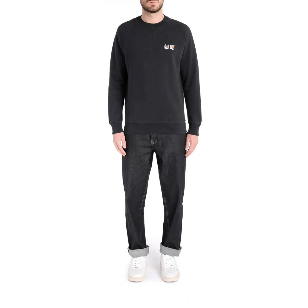 Maison Kitsuné Sweatshirt Double Fox anthracite 