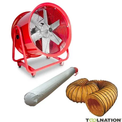 mwtools 722313514 MV600R3SET Ventilateur mobile MV600R3 avec tuyau et sac filtrant
