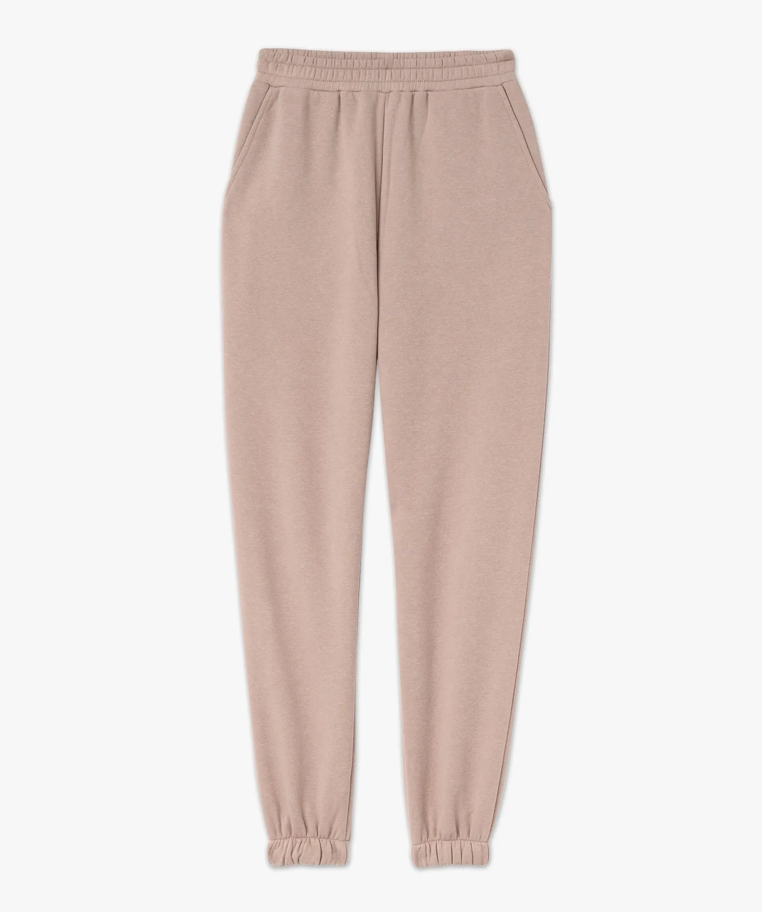 Pantalon de jogging en molleton doux femme taupe