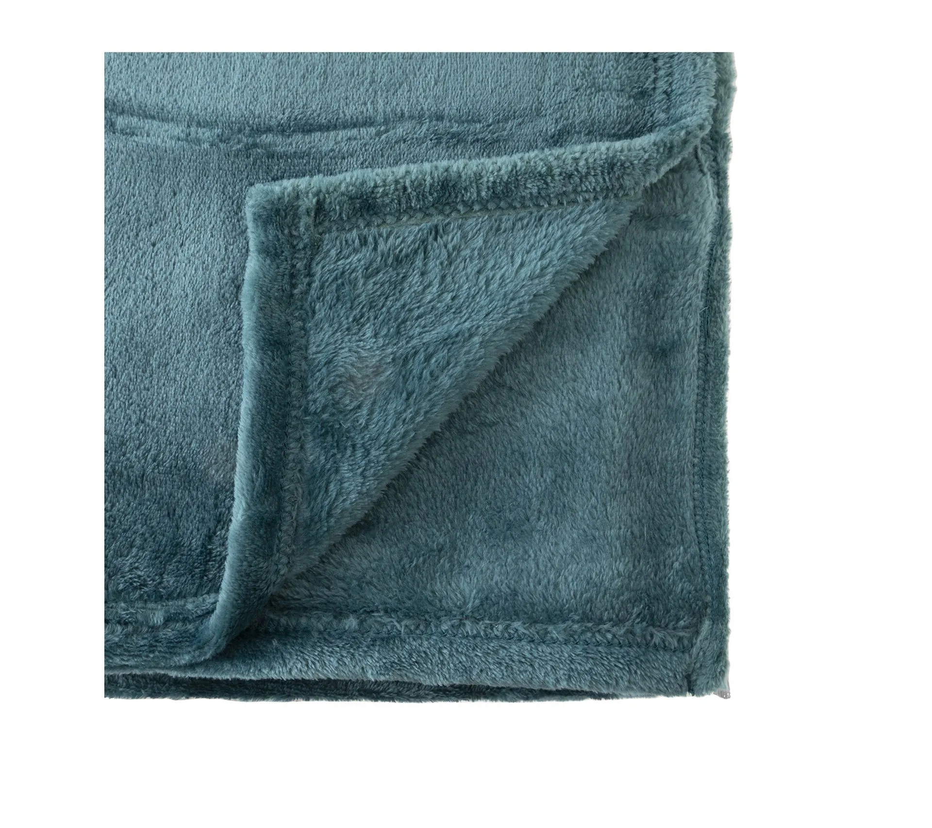Plaid Doux Bleu Canard150 X 200 Cm Avec Sac De Rangement