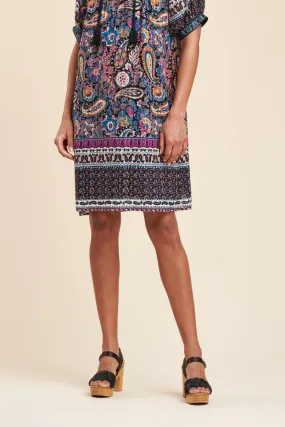Robe courte imprimée en voile de coton biologique - M/38