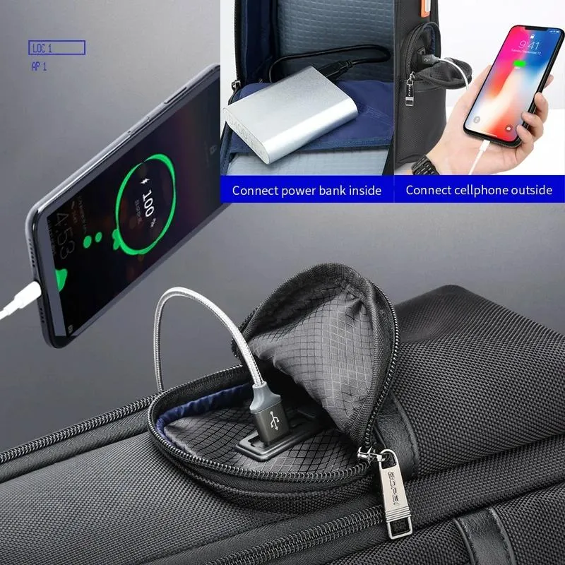 Sac À Dos Ordinateur Grande Capacité Imperméable Avec USB