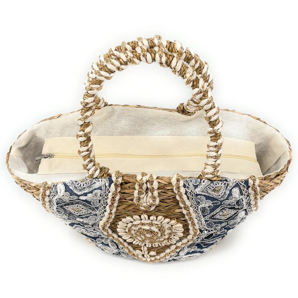 Sac femme | Panier cabas en paille SABLE D'ORIENT