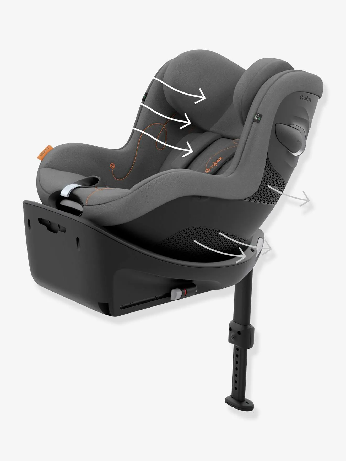 Siège-auto CYBEX Gold Sirona G i-Size 61 à 105 cm, équivalence groupe 0+/1 lava grey - Cybex