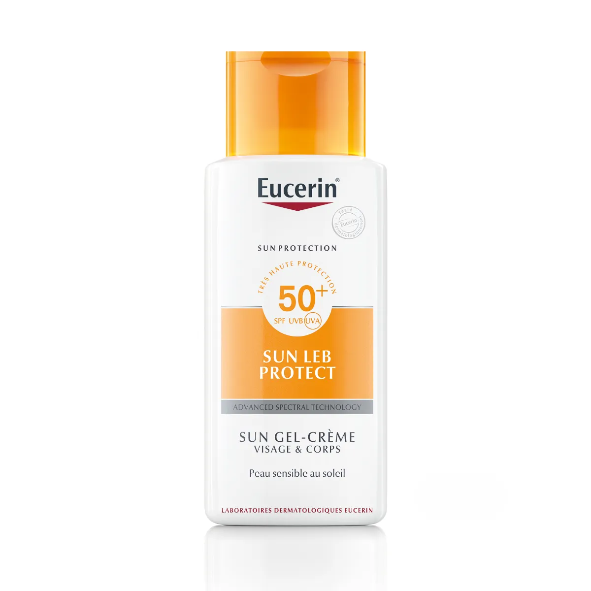 SUN PROTECTION - Sun Leb Protect Gel-Crème Solaire SPF50+ - Visage et Corps - Peaux Sensibles, 150ml | Eucerin  - Parapharmacie 