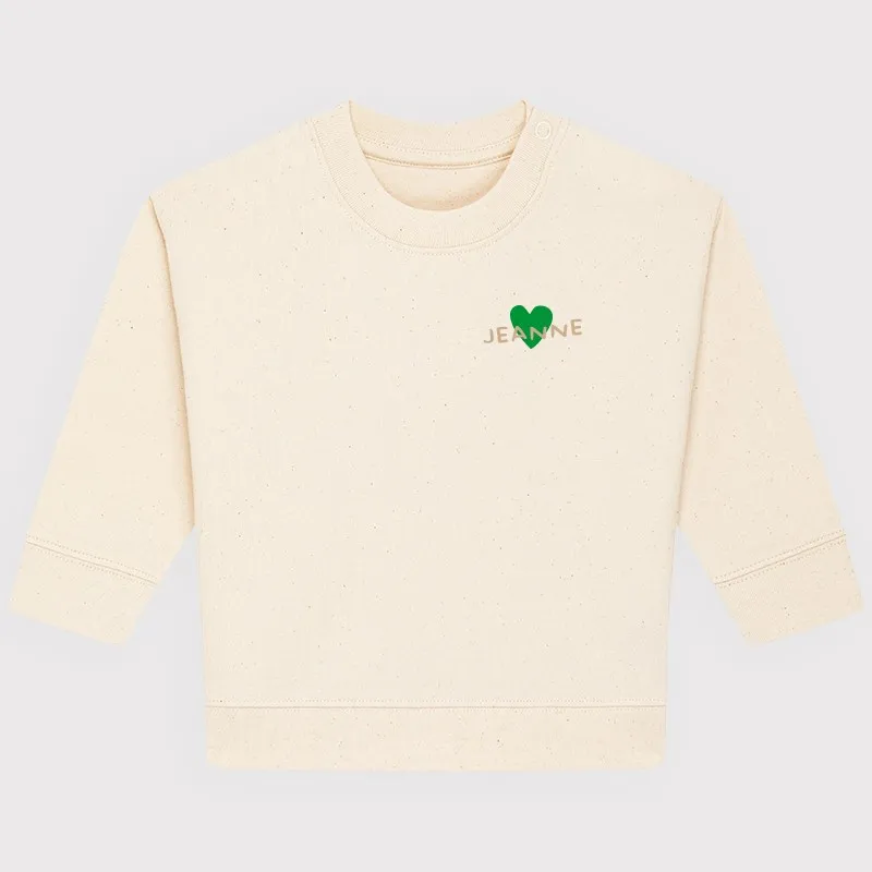 Sweat bébé brodé Grand amour - Personnalisable