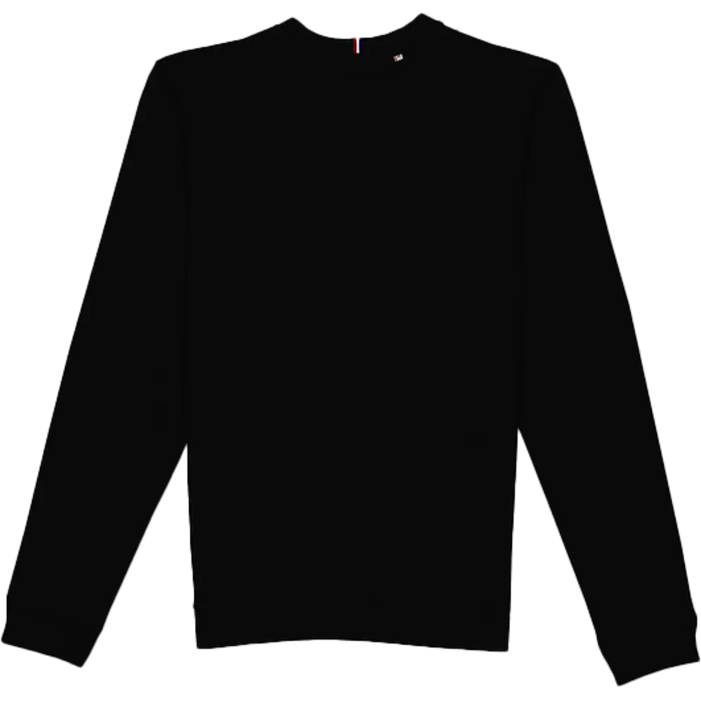 Sweat Col Rond Coton Biologique Made In France Noir