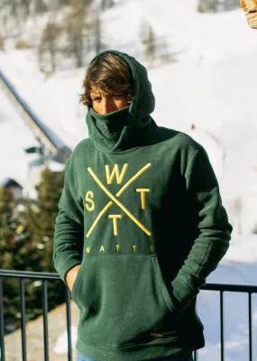 Sweat polaire X-Track - Vert Sapin & Jaune