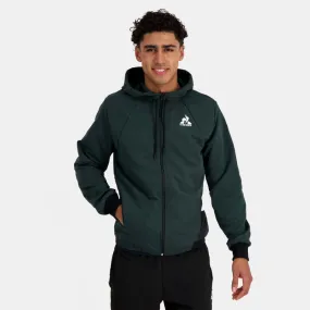 Sweat à capuche zippé Le Coq Sportif pour homme - Vert/Blanc/Noir