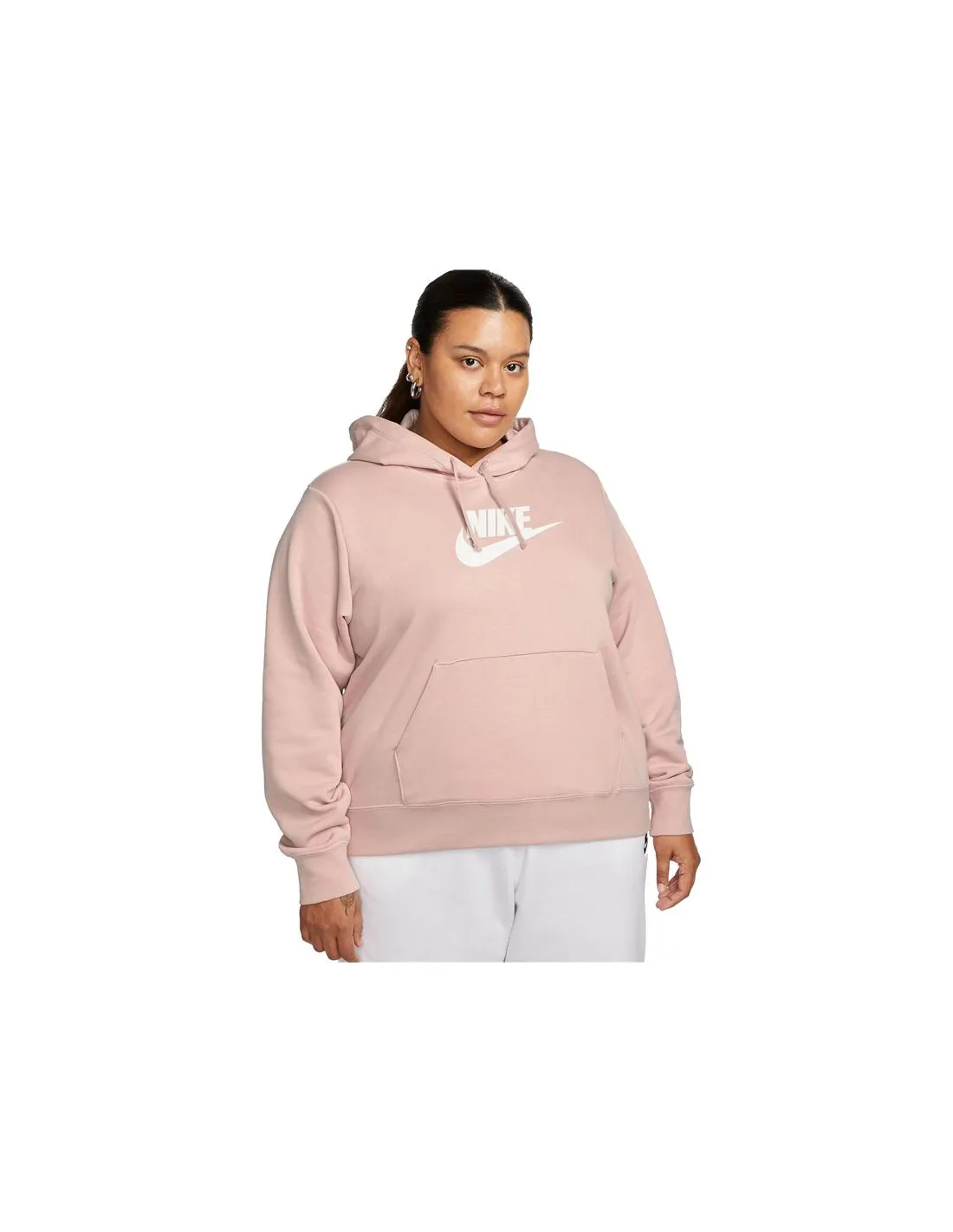 Sweatshirt Nike Sportswear Club Fleece Large Size Pink Women's