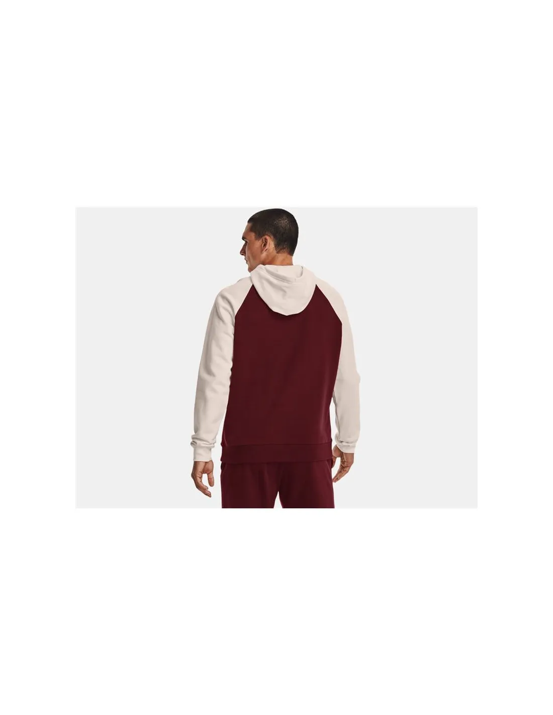 Sweatshirt Under Armour Wordmark Colorblock Man Red