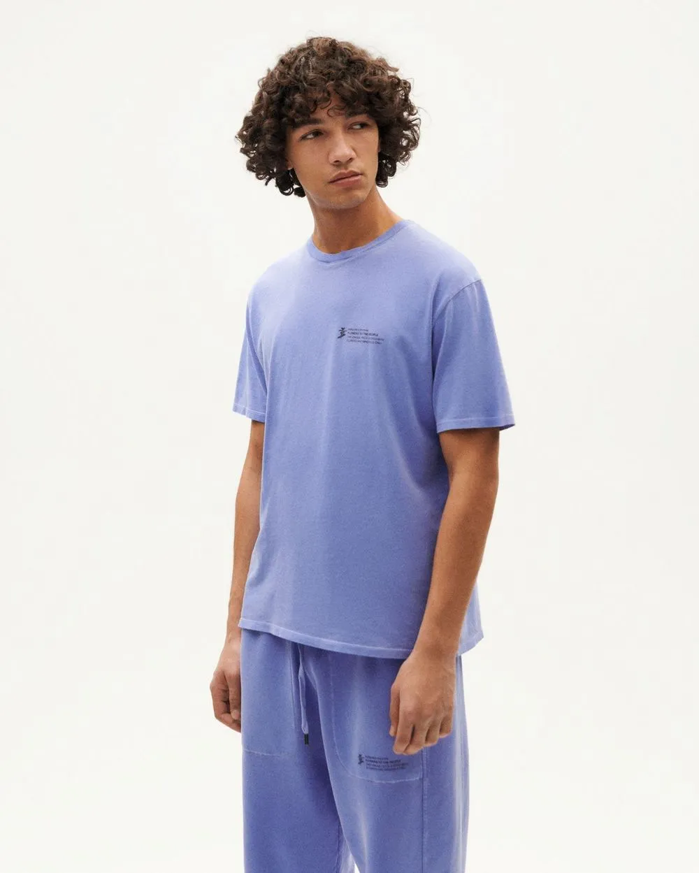 T-shirt en coton bio | bleu "indigofera ftp t-shirt blue" homme