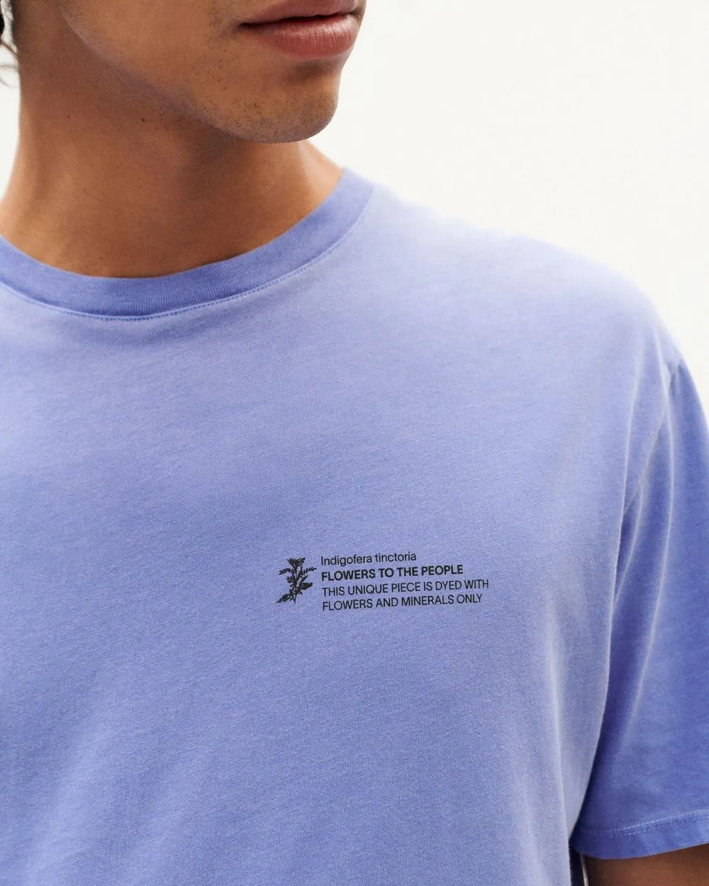 T-shirt en coton bio | bleu "indigofera ftp t-shirt blue" homme