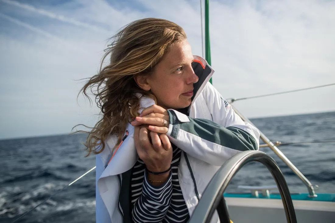 T-Shirt Manches longues - marinière de voile femme Sailing 100