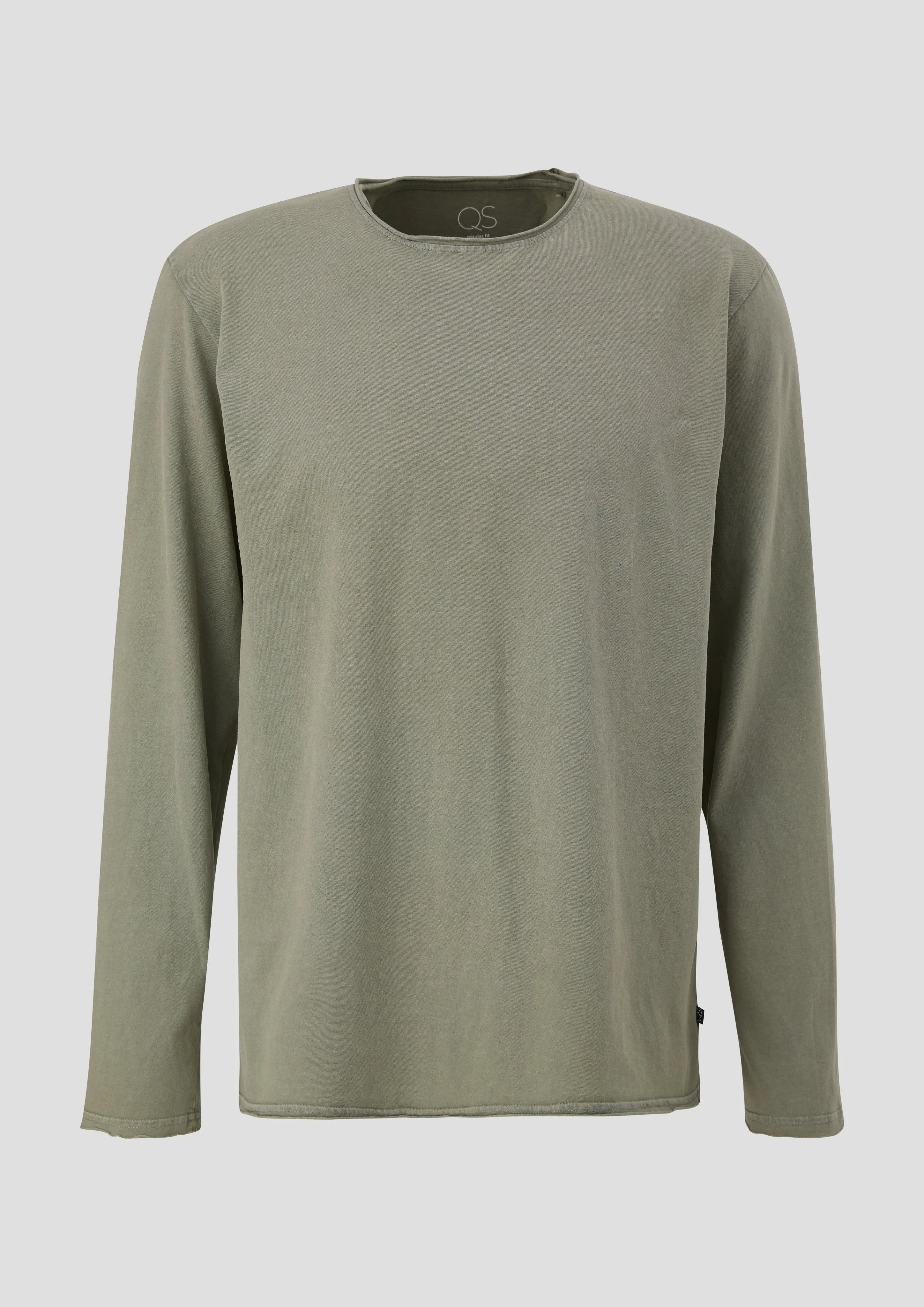 T-shirt à manches longues et bords roulottés