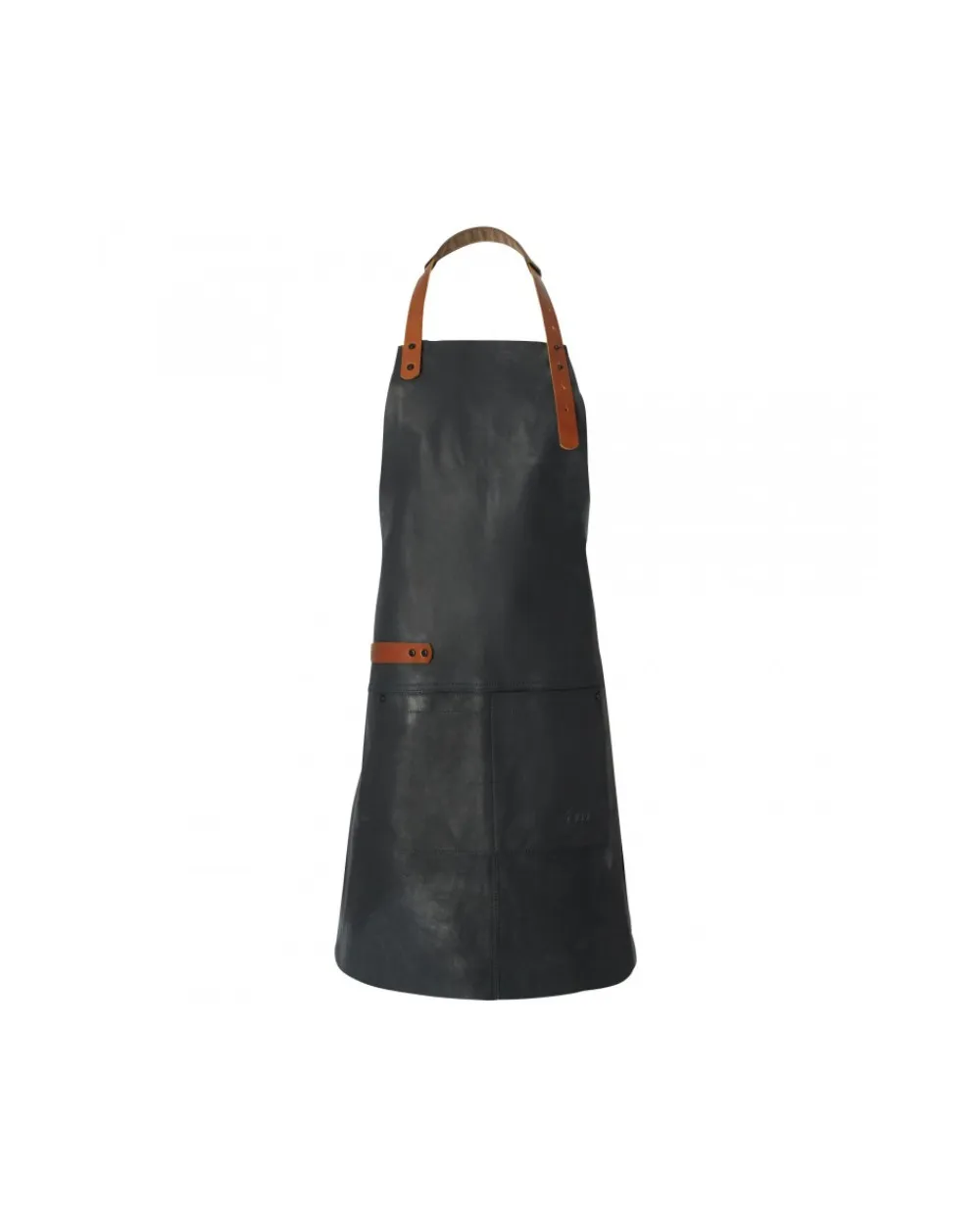 TABLIER A BAVETTE MARINE/MARRON AUTHENTIQUE 100% CUIR REF. 0625 9999 158