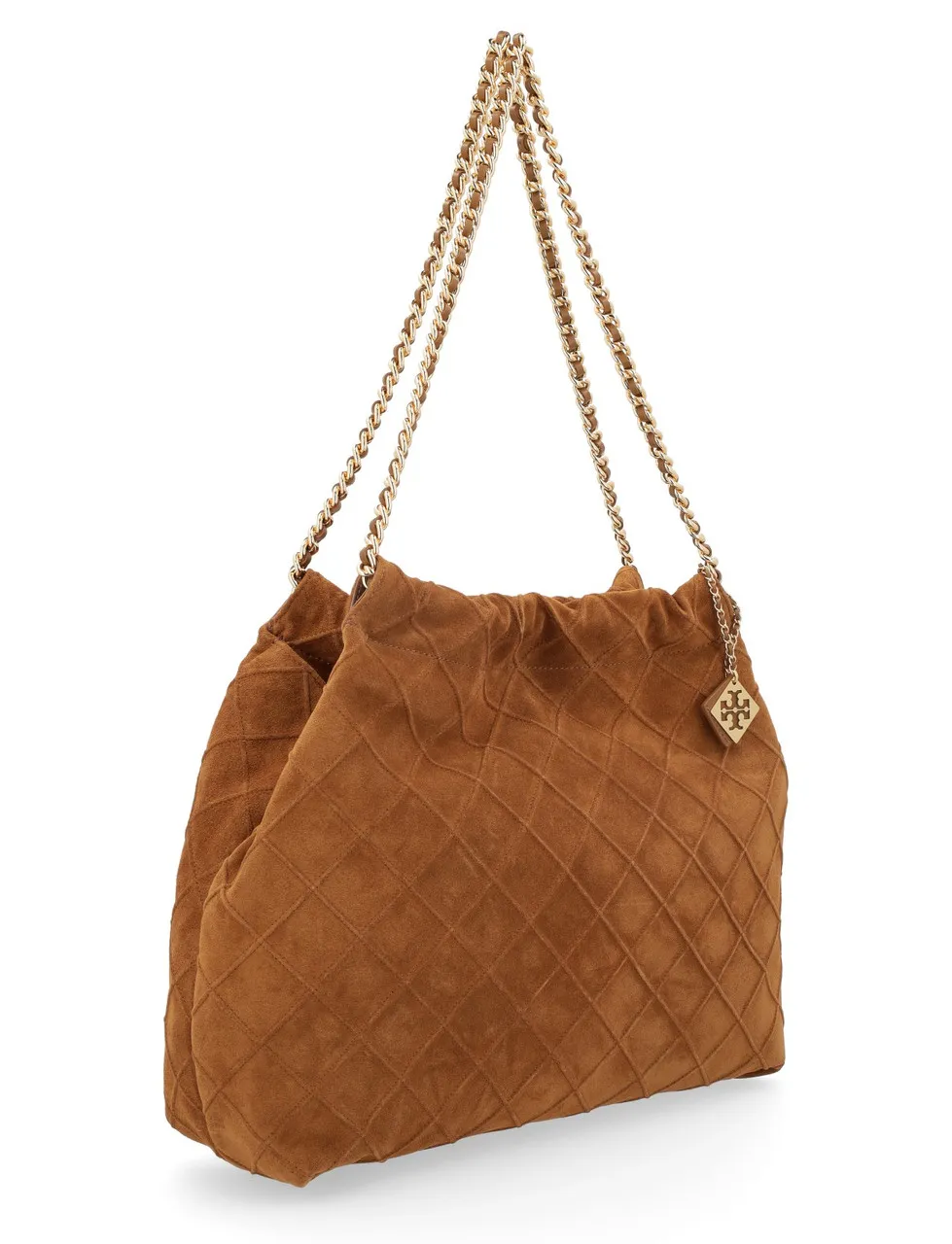 Tory Burch Sac Fleming en daim marron