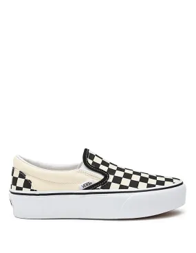 Vans Classic Slip-On Platform Blancas y Negras Mujer