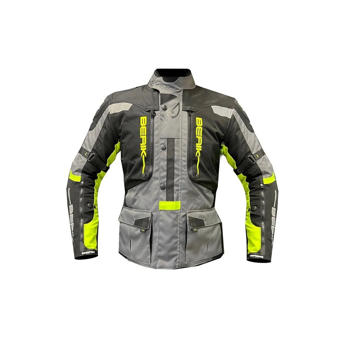 Veste Berik Adventure noir jaune fluo gris clair
